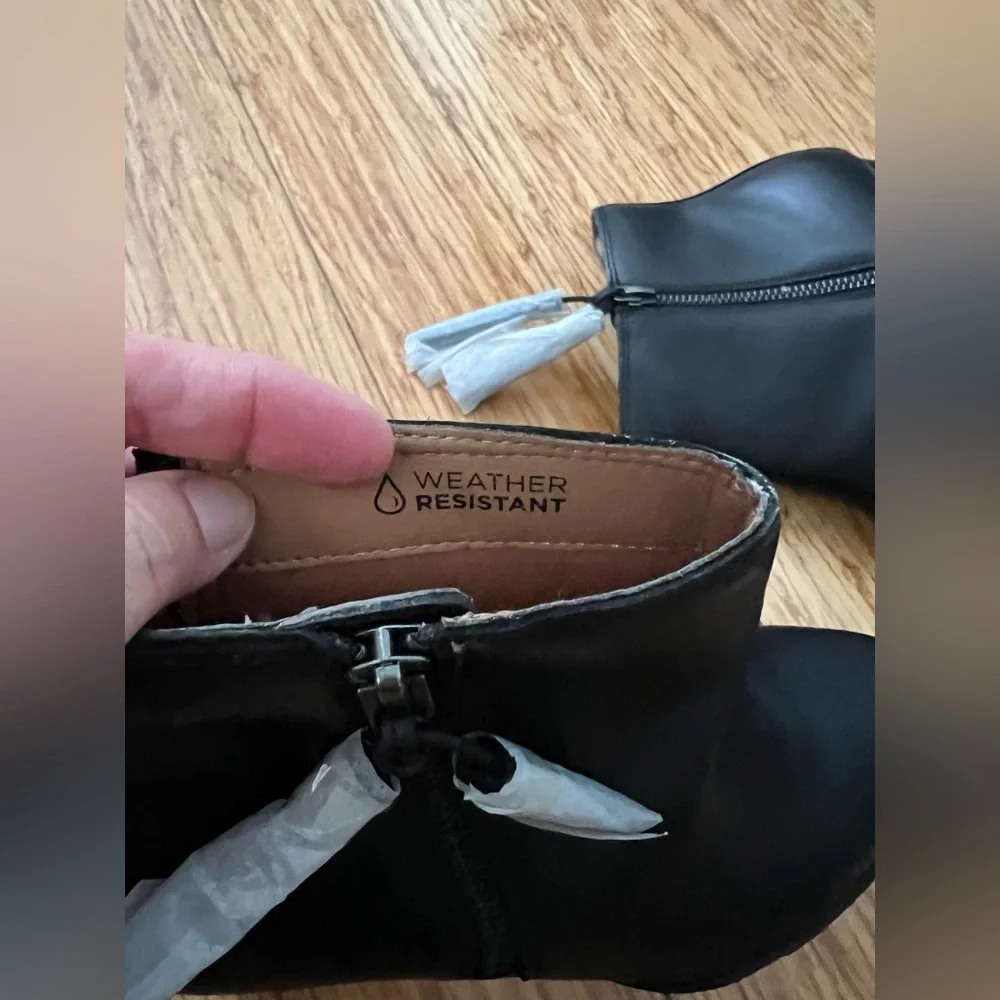 Vionic Black Ankle Boots with Tassel Detail - Picture 3 of 6